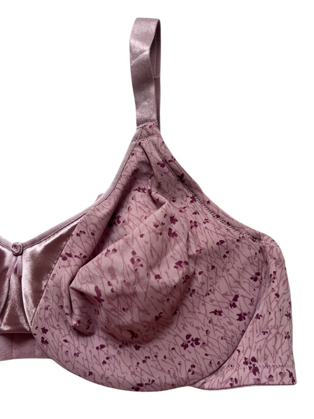 Olga 050060 Underwire Full Coverage Bra Size 40C Pink Print - Picture 3 of 7